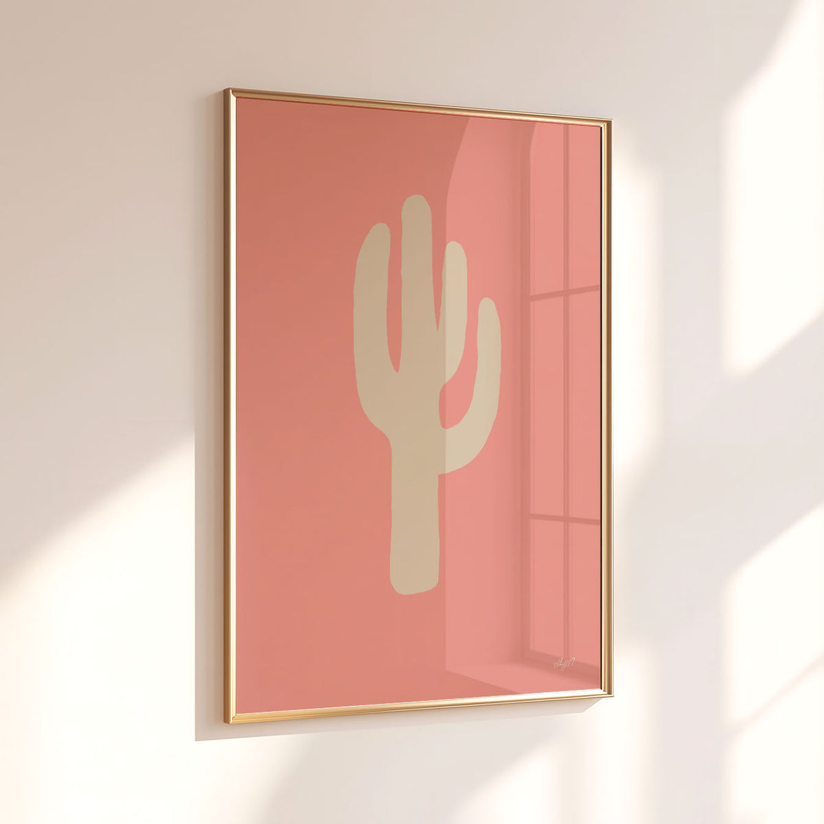 Pink Cactus Poster