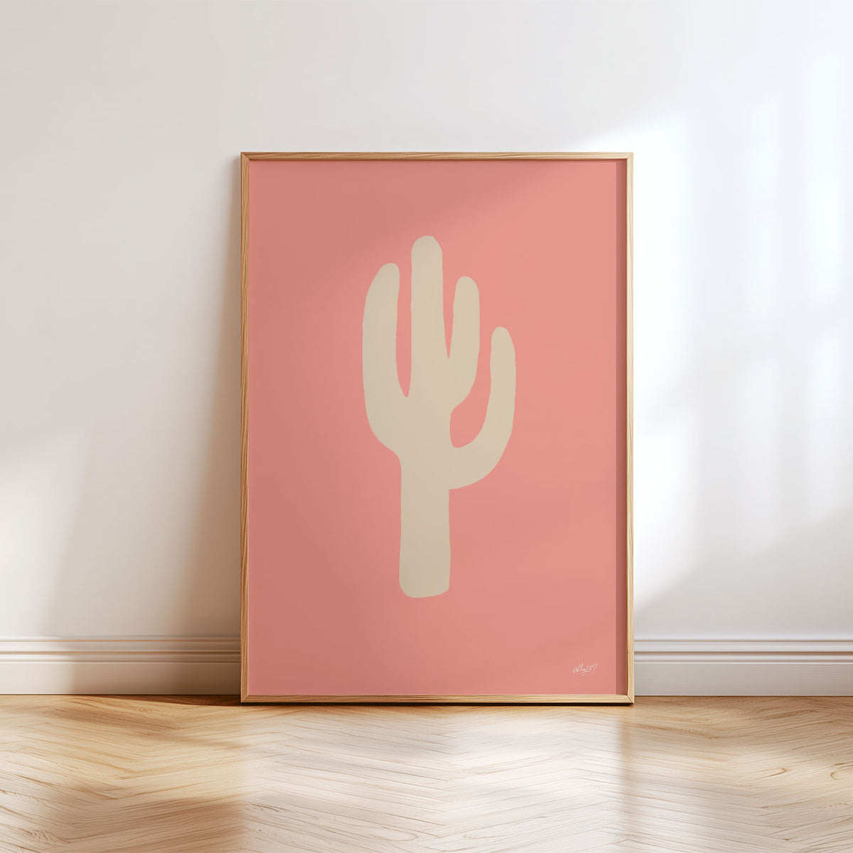 Pink Cactus Poster