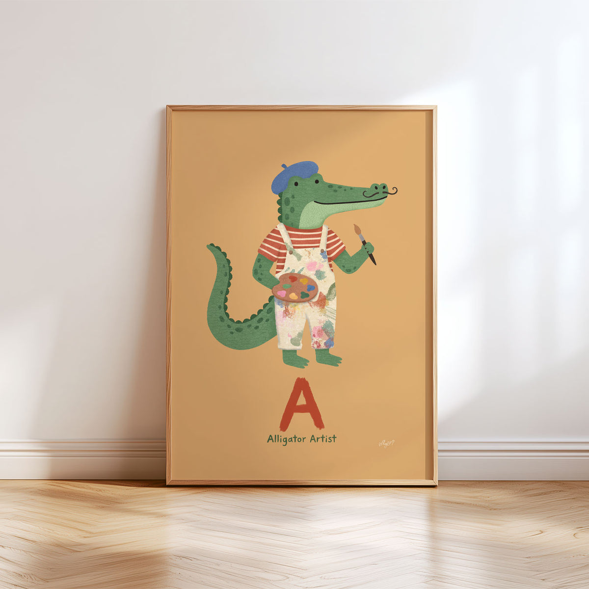 Alphabet Alligator Poster