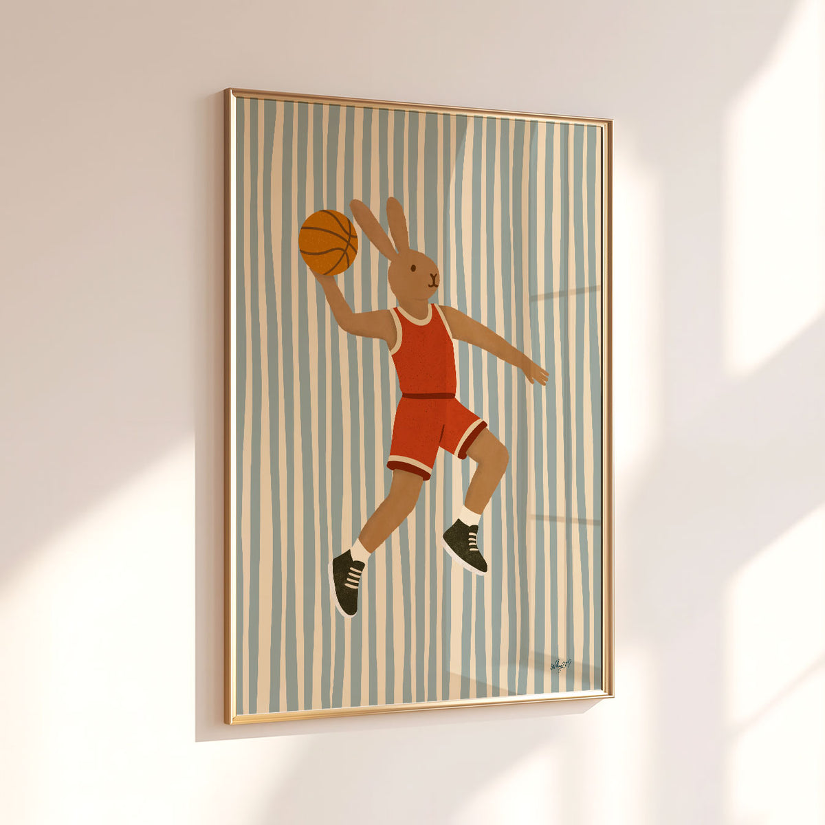 Basketball Rabbit Poster