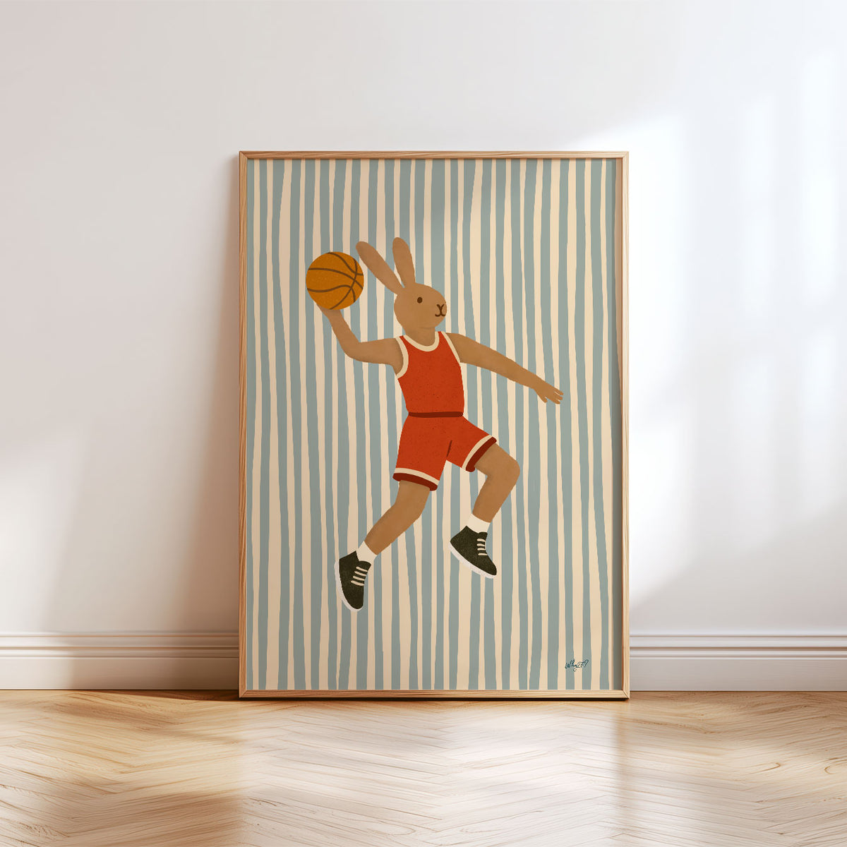 Basketball Rabbit Poster