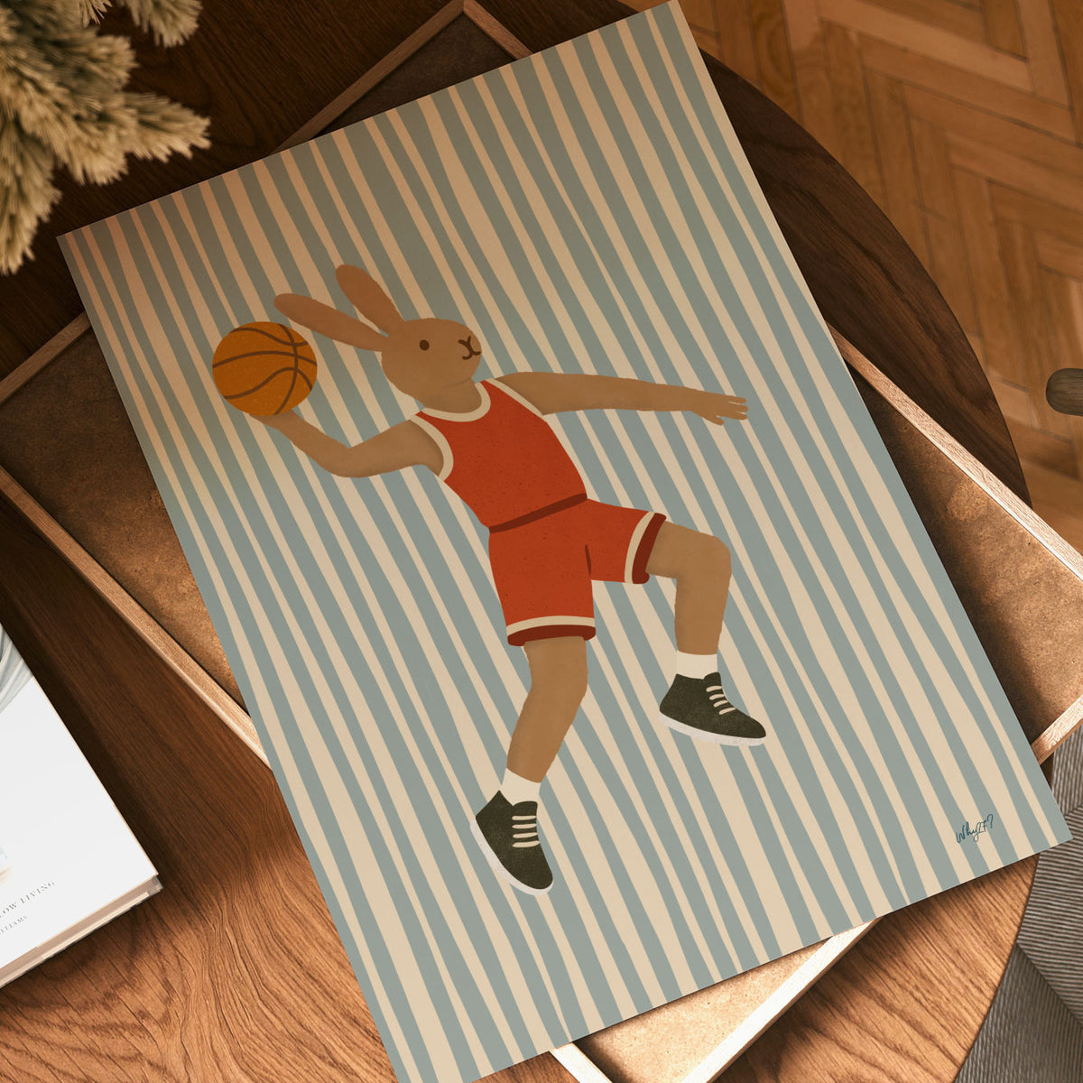 Basketball Rabbit Poster