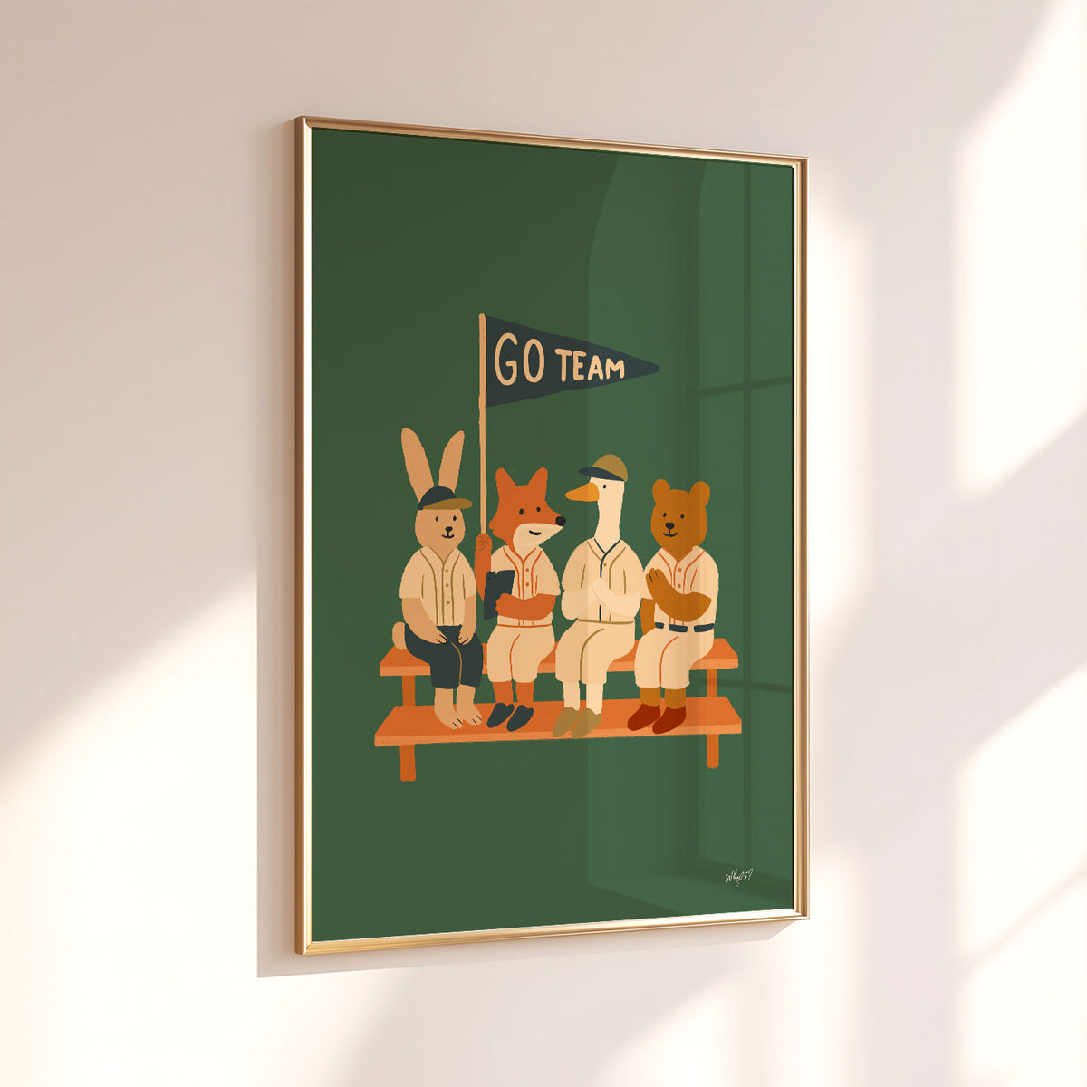 Go Team Bench Poster