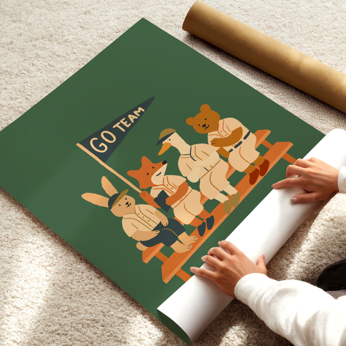 Go Team Bench Poster