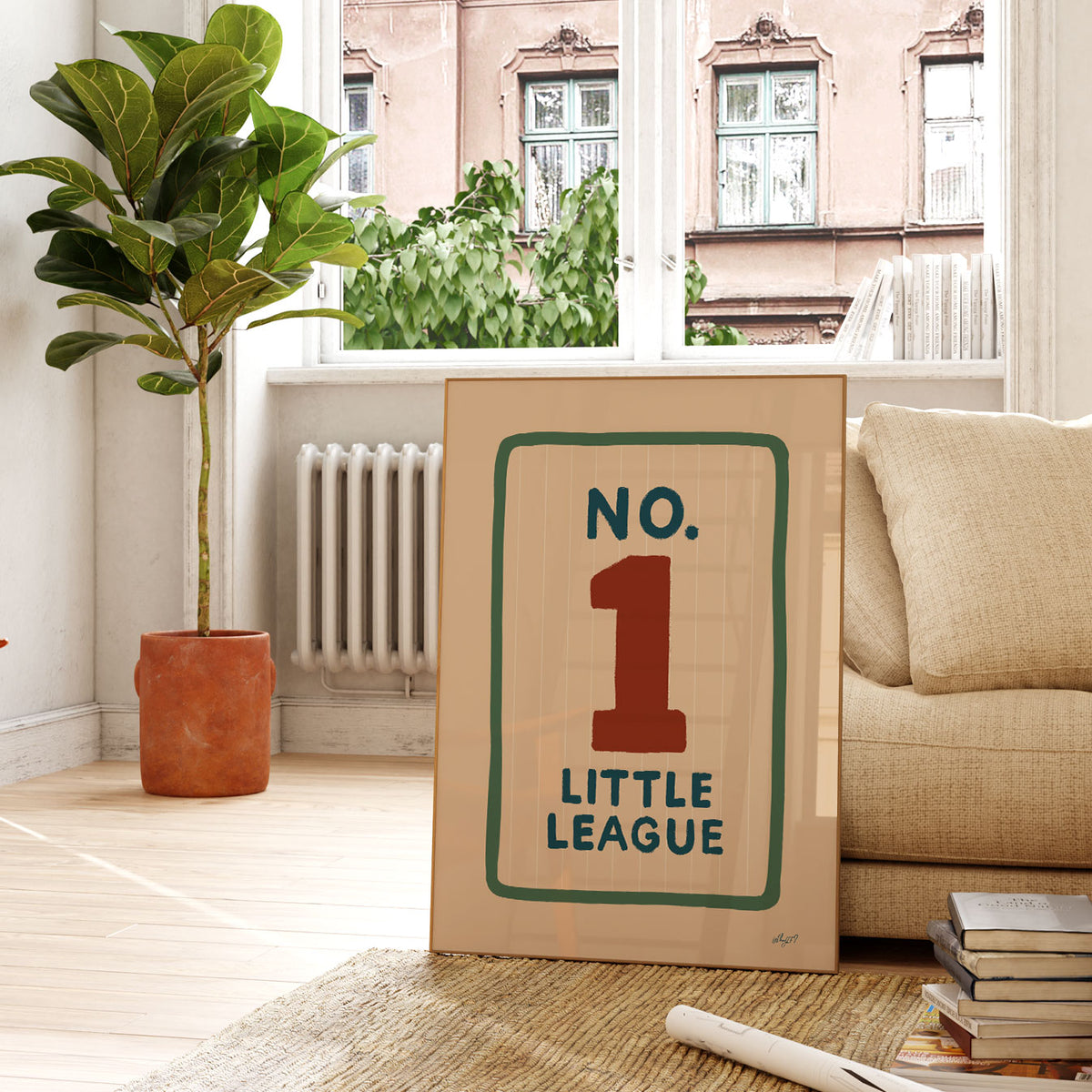 Little League Number Poster