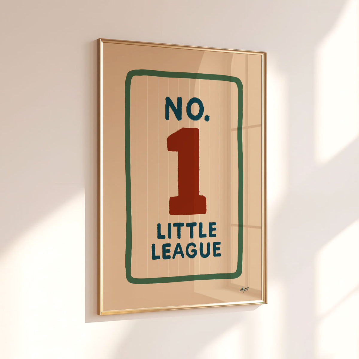 Little League Number Poster