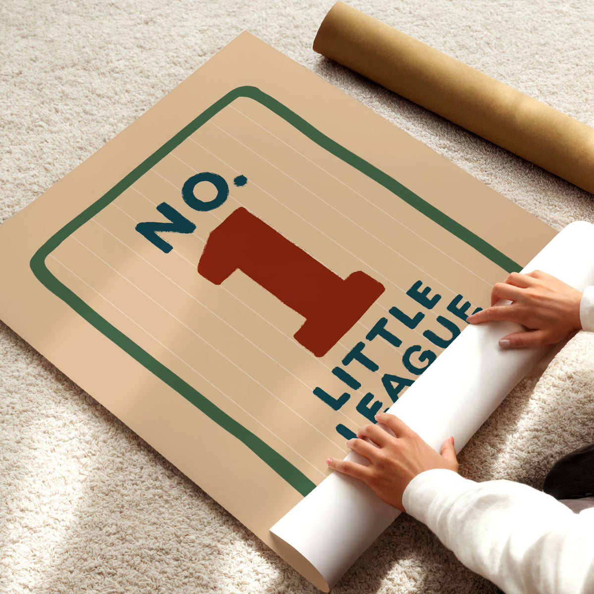 Little League Number Poster