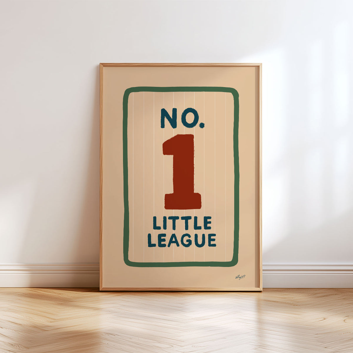 Little League Number Poster