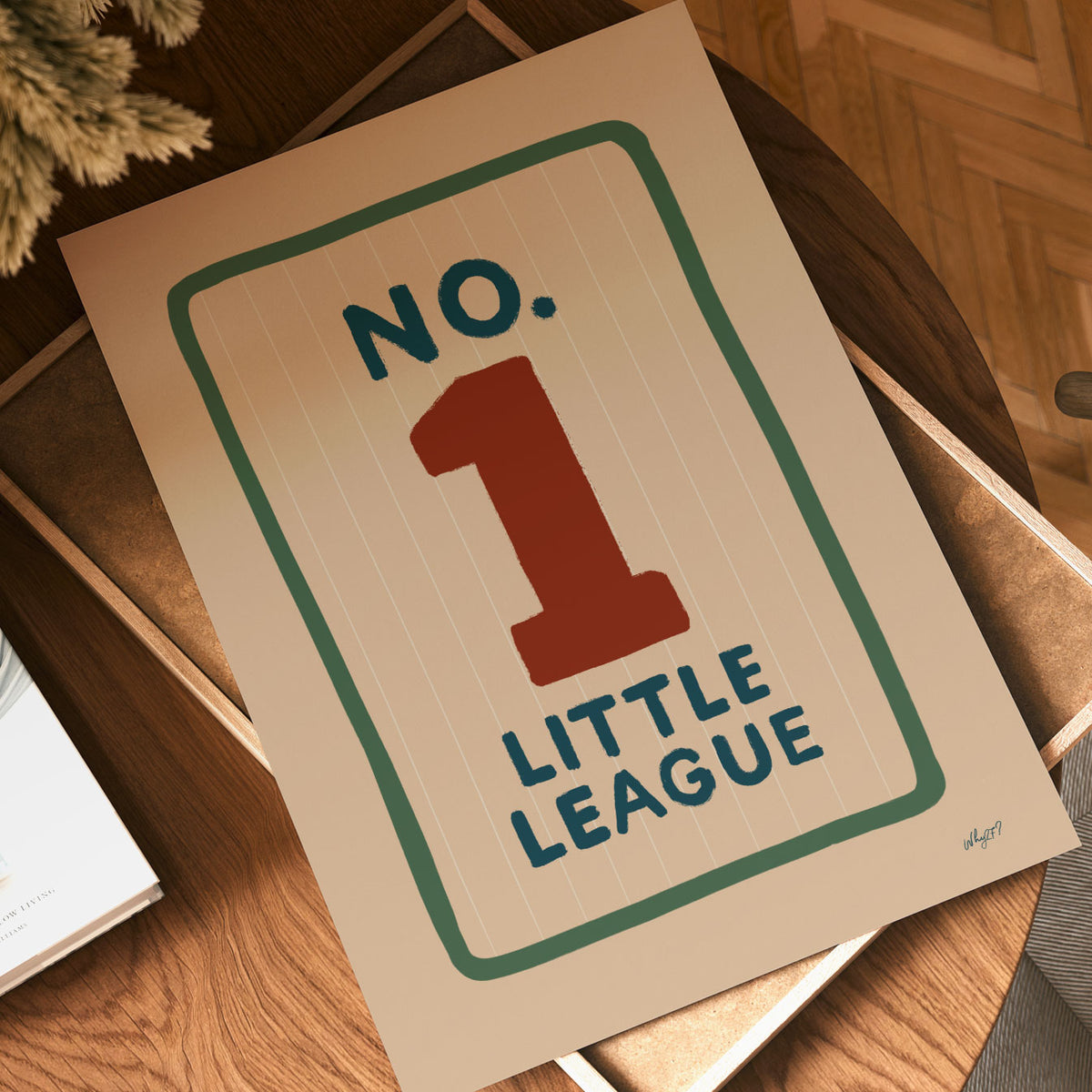 Little League Number Poster