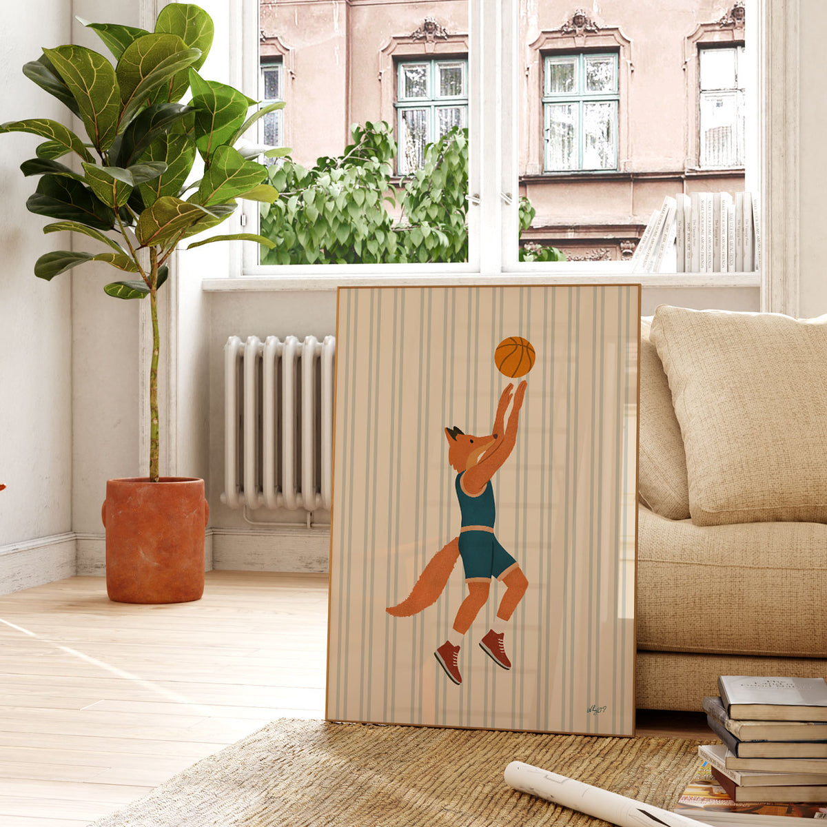 Basketball Fox Poster