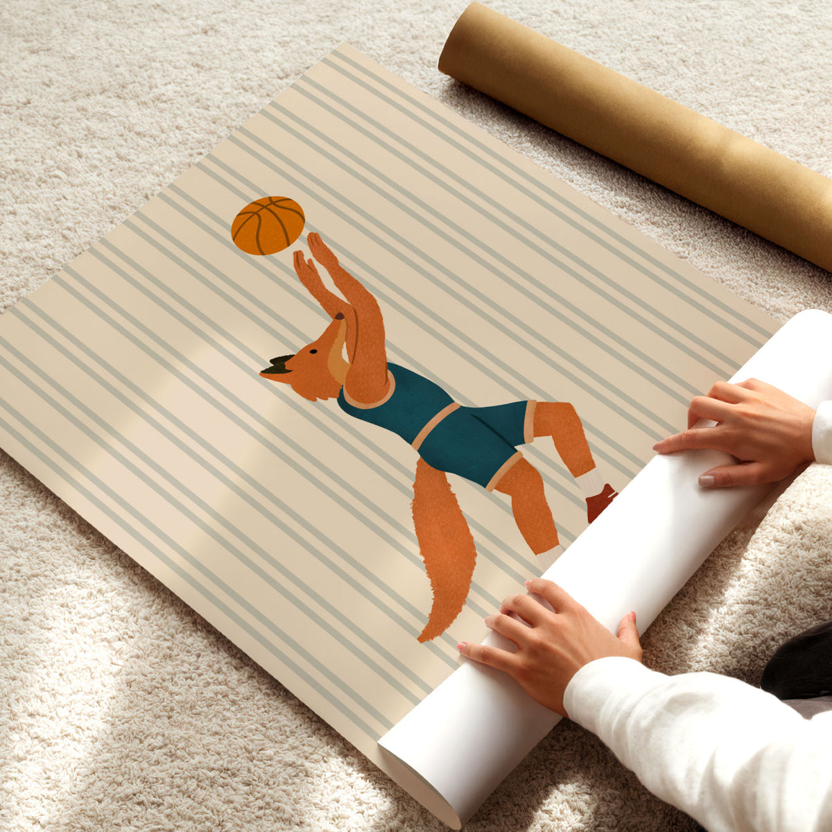 Basketball Fox Poster