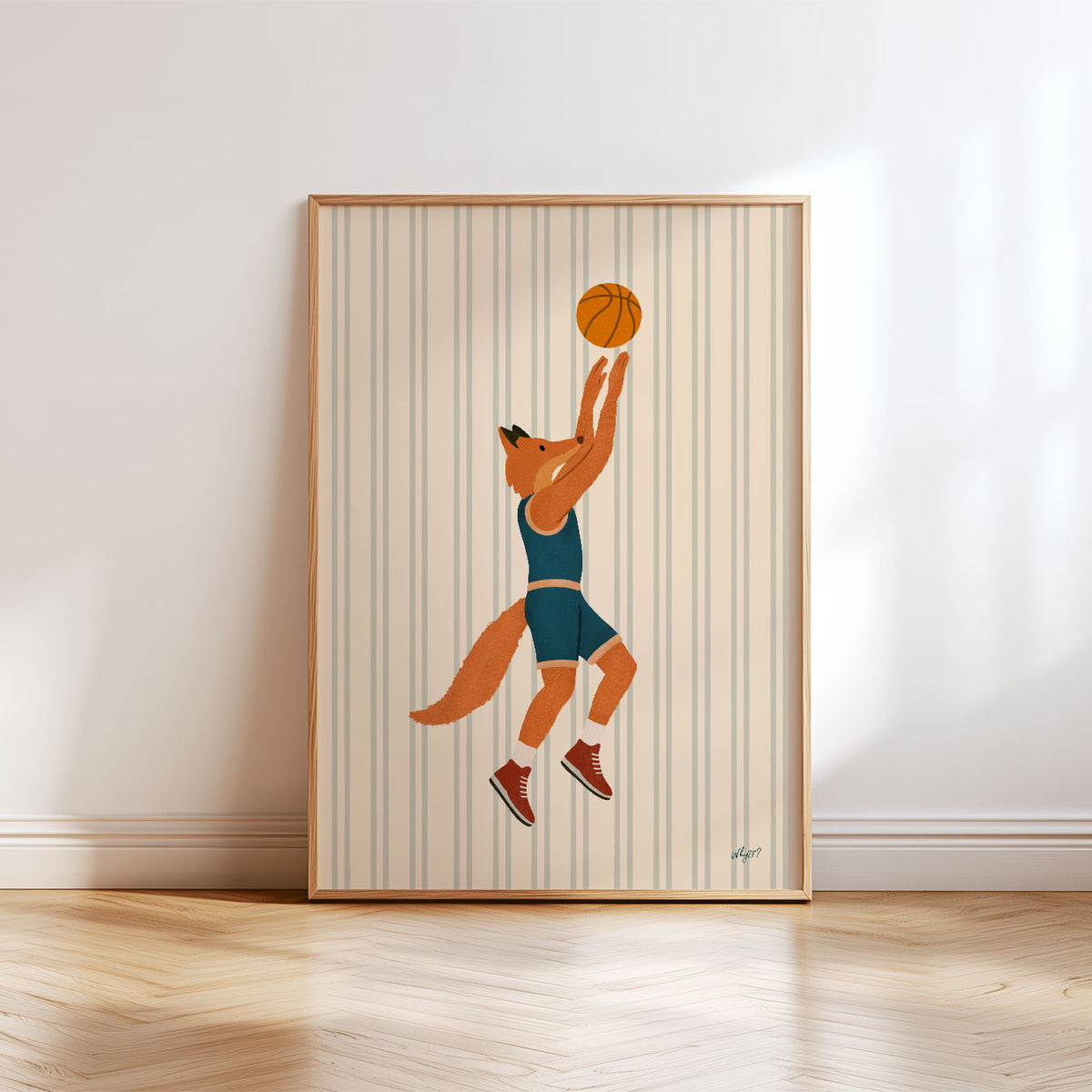 Basketball Fox Poster