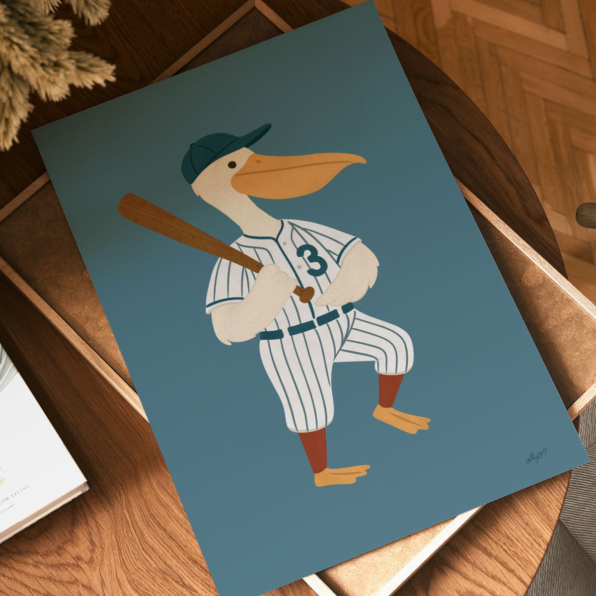 Baseball Pelican Poster