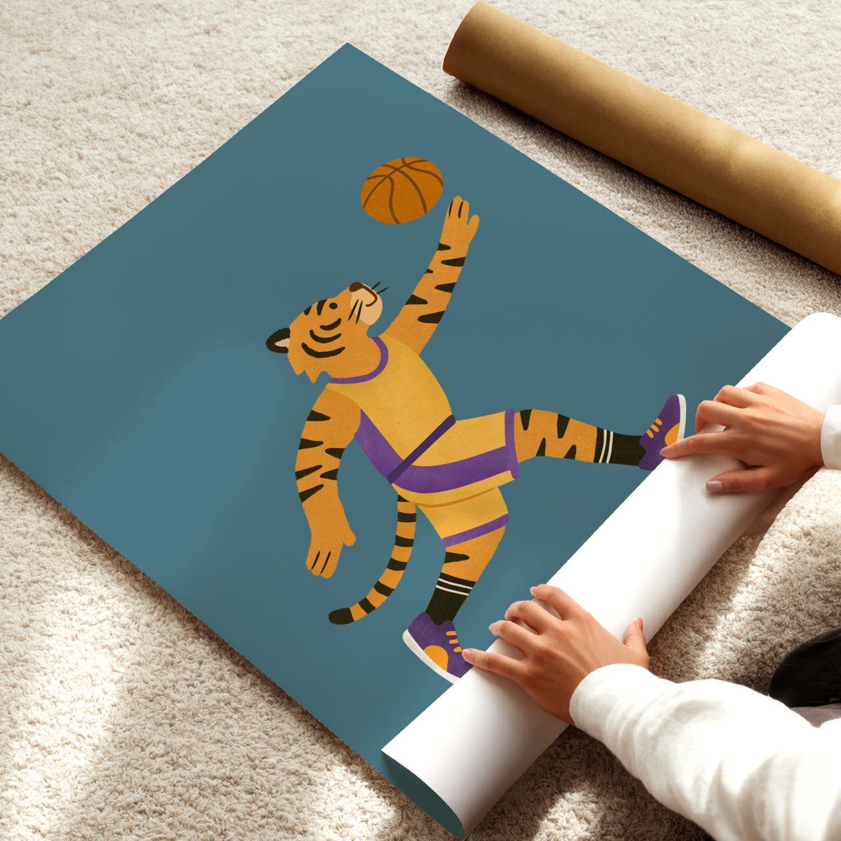 Basketball Tiger Poster