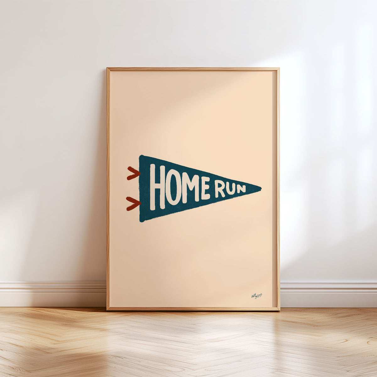 Home Run Flag Poster
