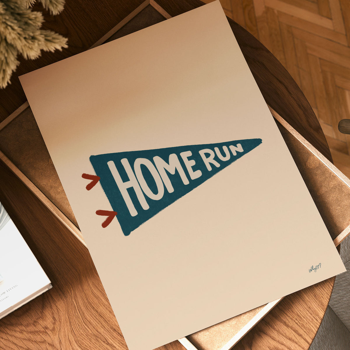 Home Run Flag Poster