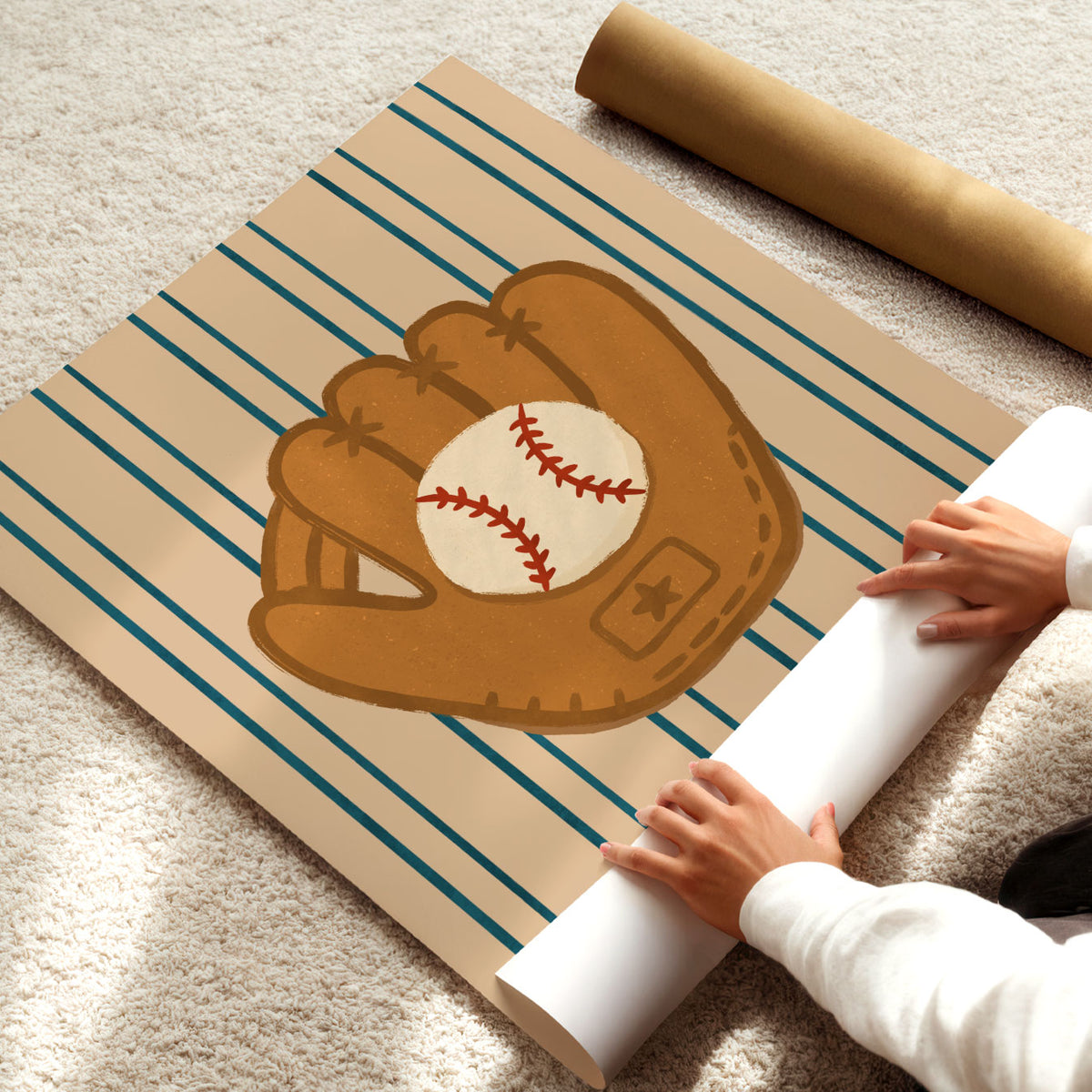 Baseball Glove Poster
