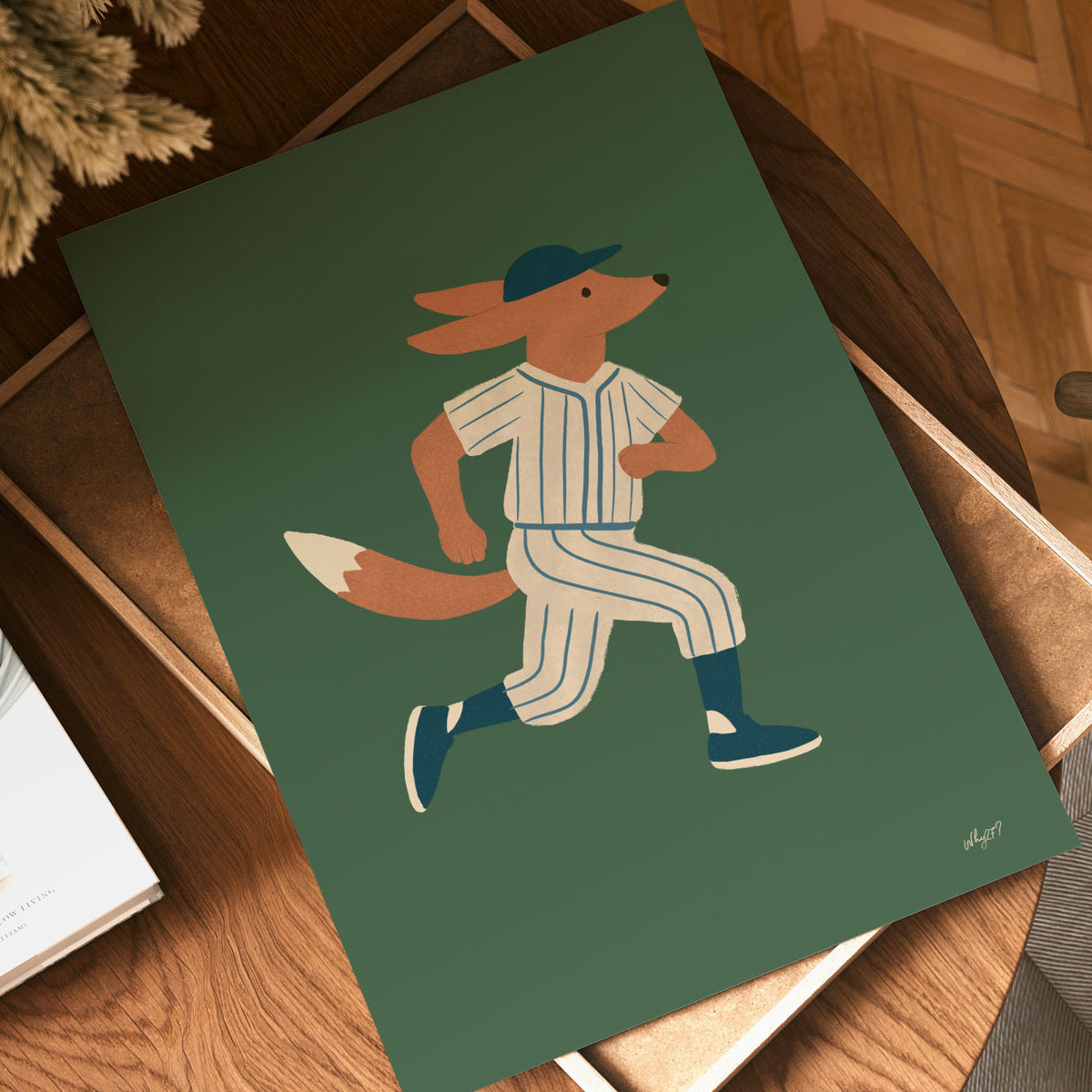 Baseball Fox Runner Poster