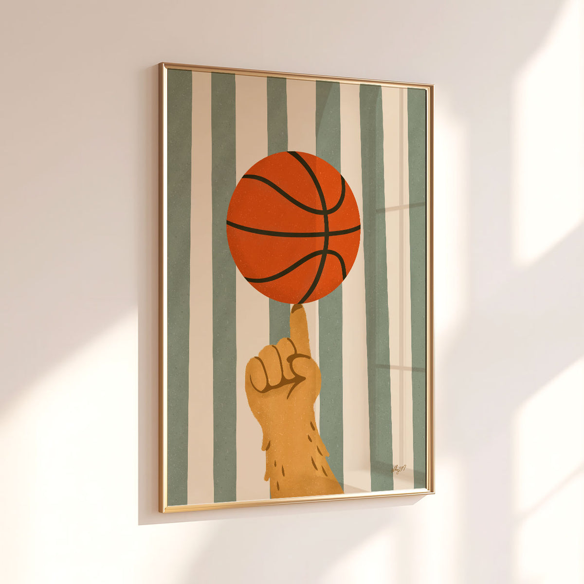 Spinning Basketball Poster