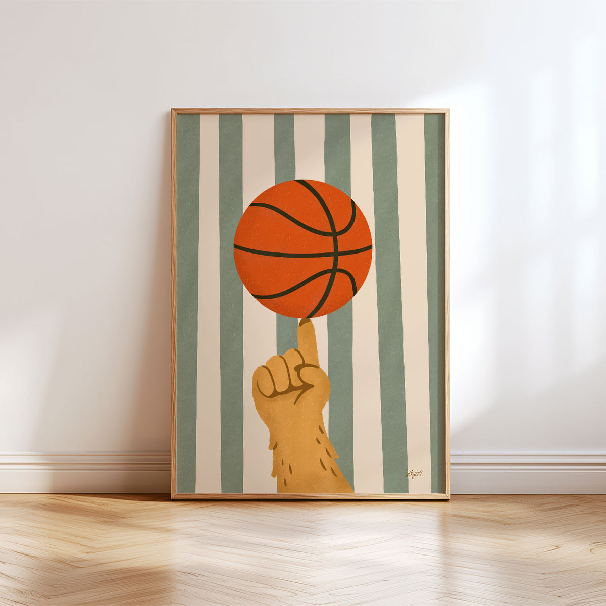 Spinning Basketball Poster