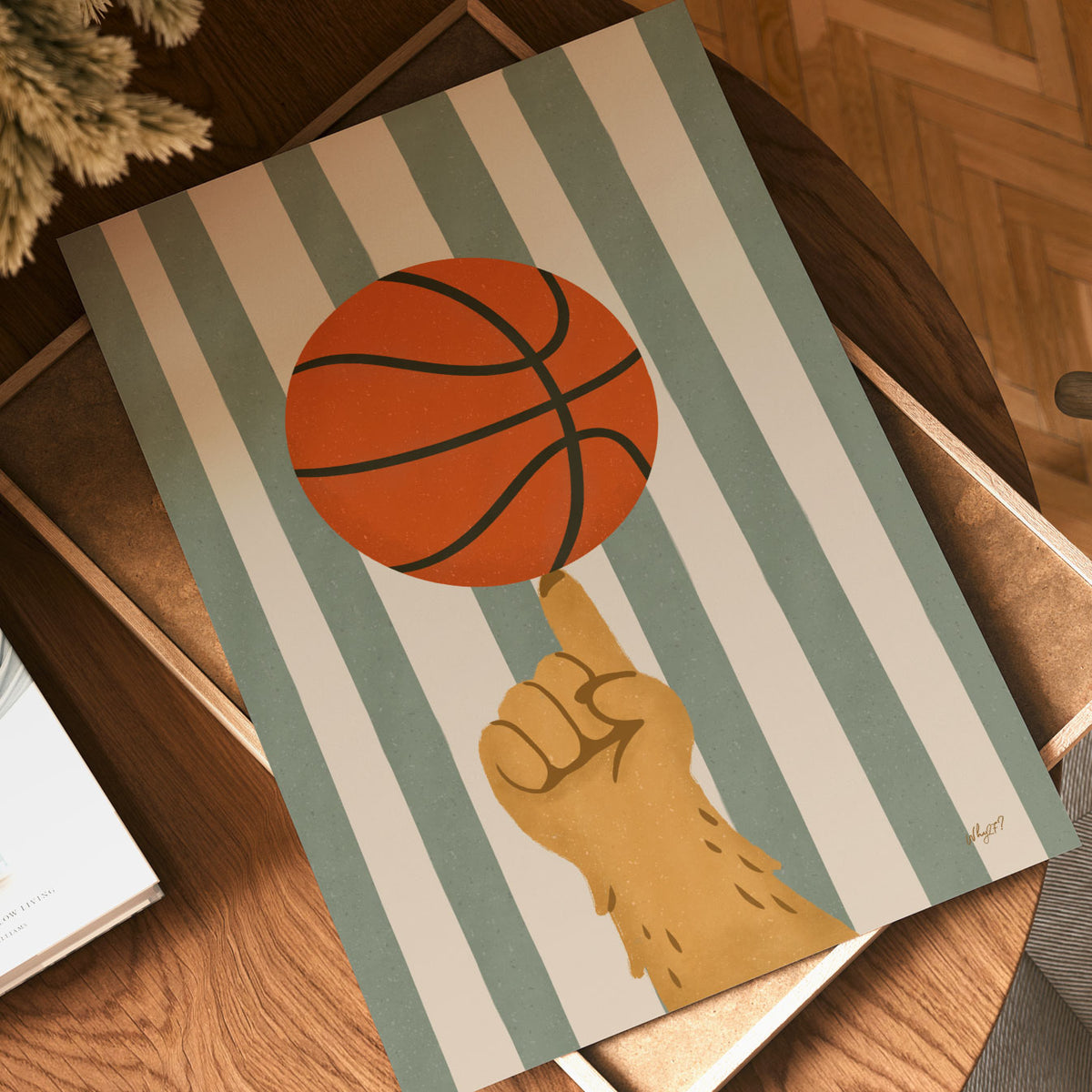 Spinning Basketball Poster
