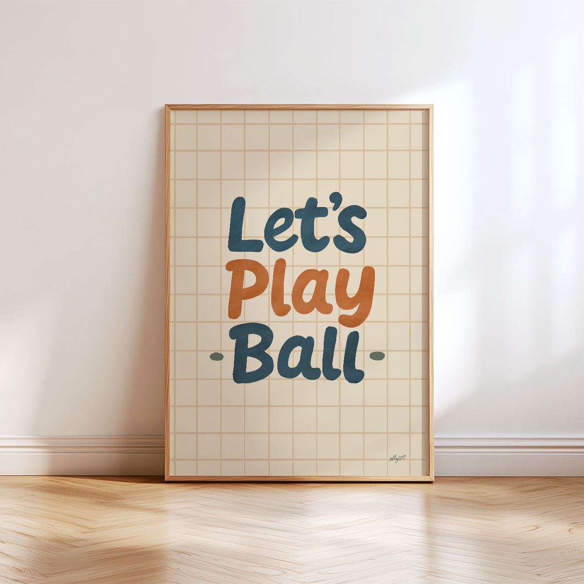 Lets Play Ball Grid Poster