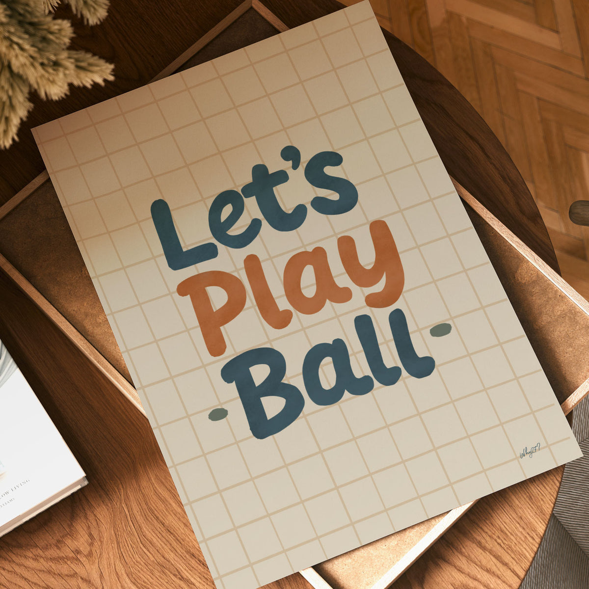 Lets Play Ball Grid Poster