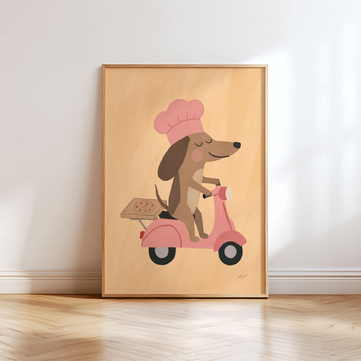 Delivery Chef Dog Poster