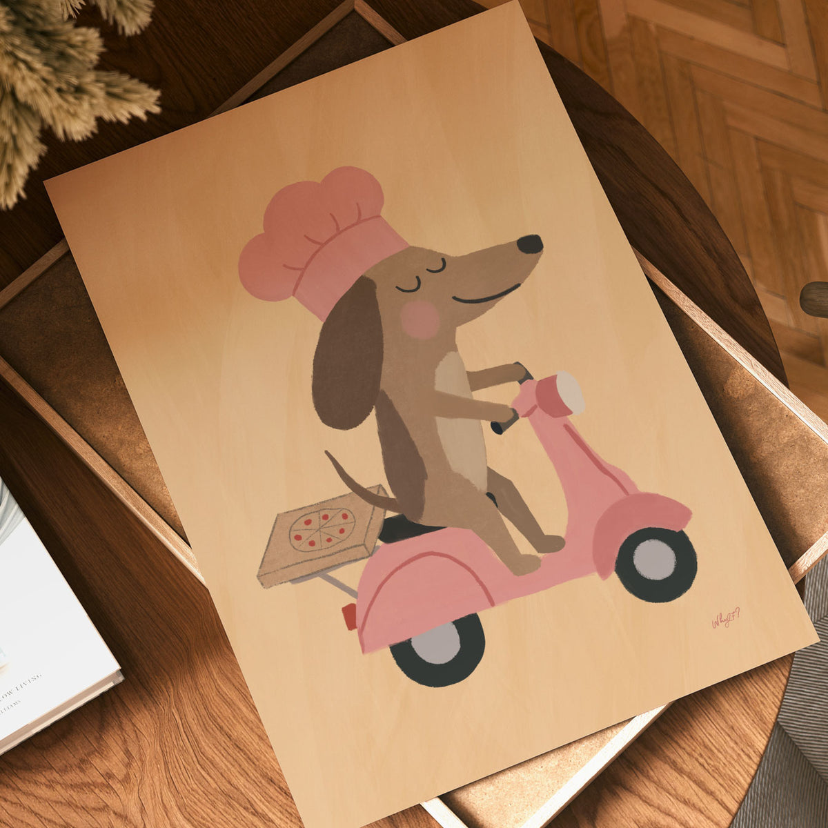 Delivery Chef Dog Poster