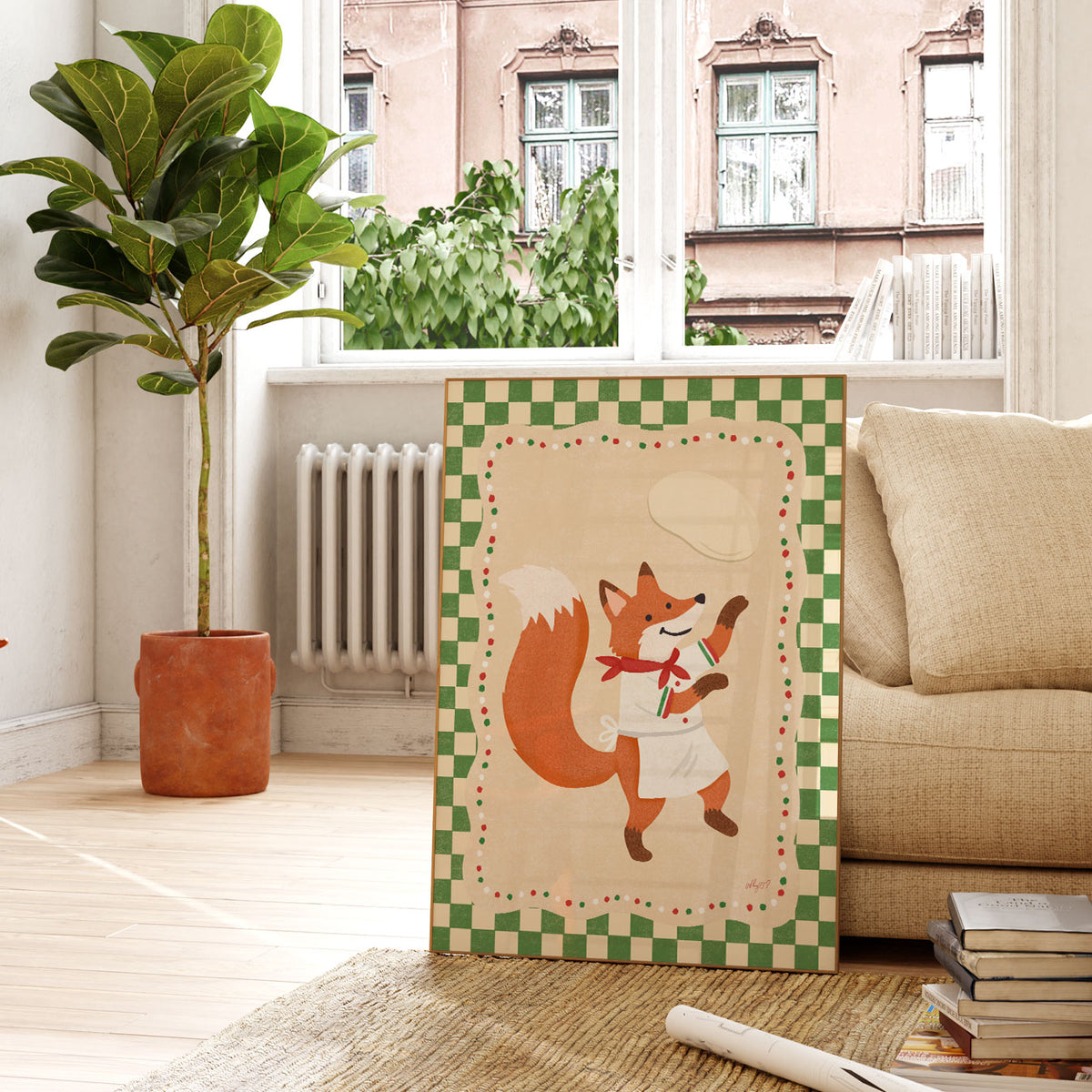 Pizza Chef Fox Poster
