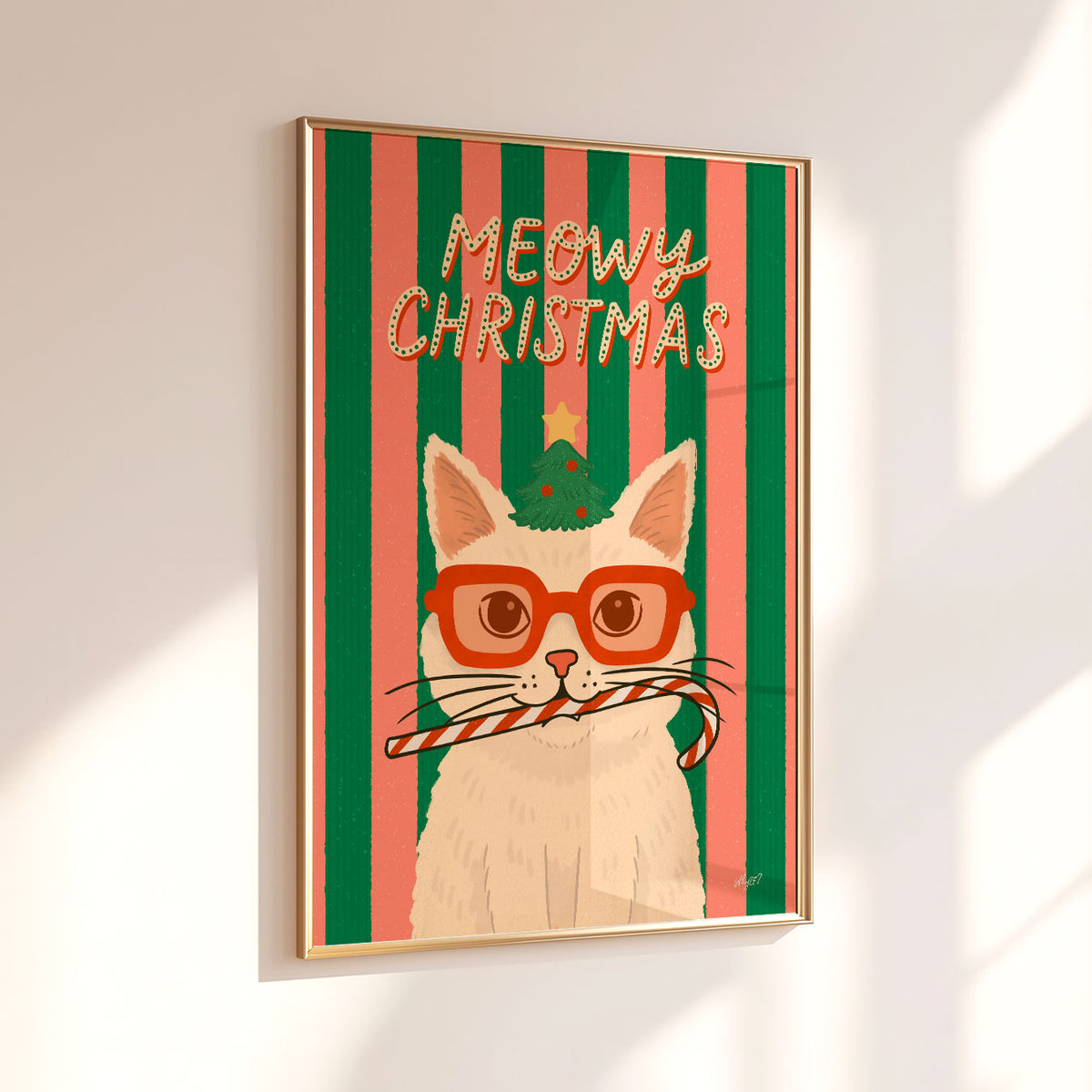 Meowy Christmas Poster