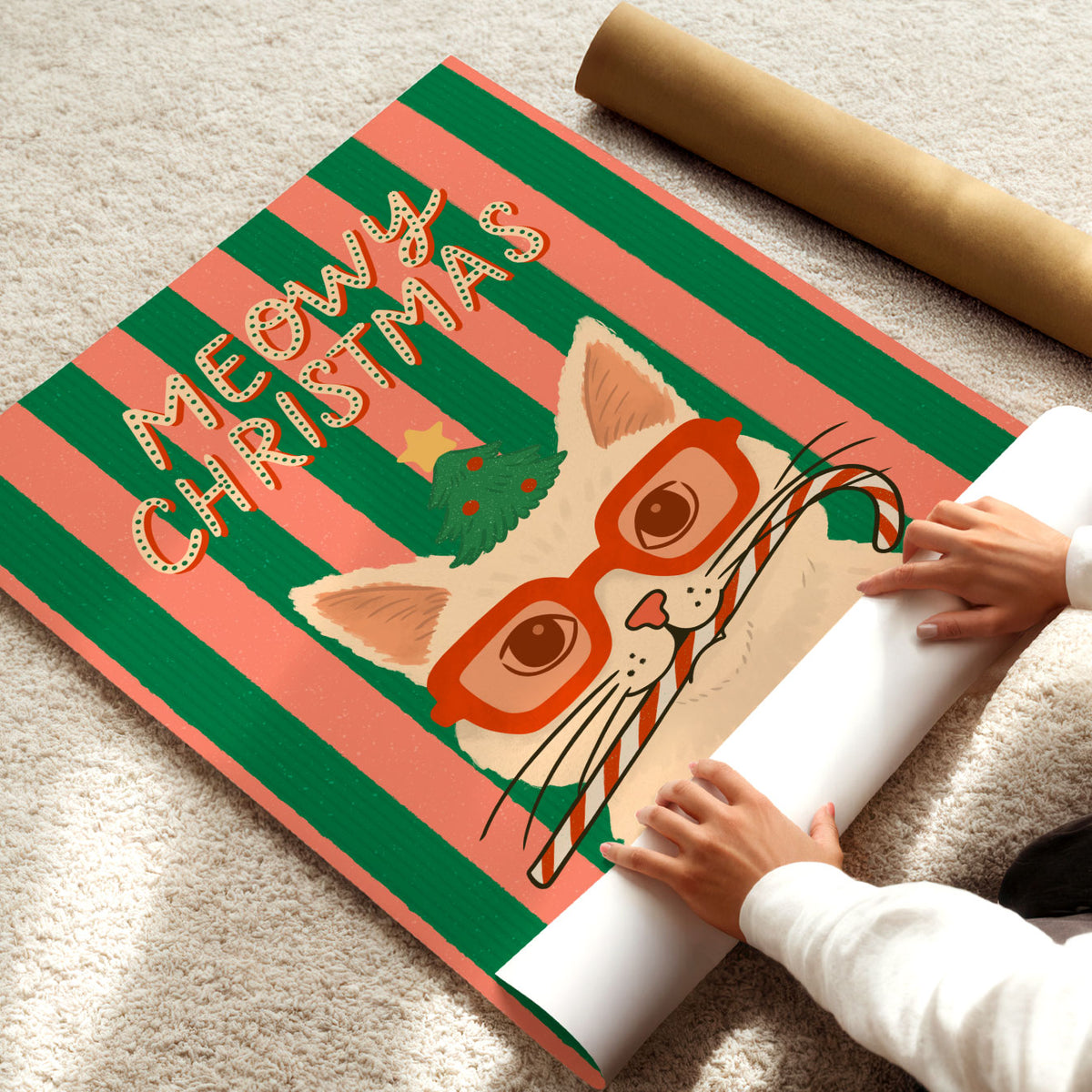 Meowy Christmas Poster
