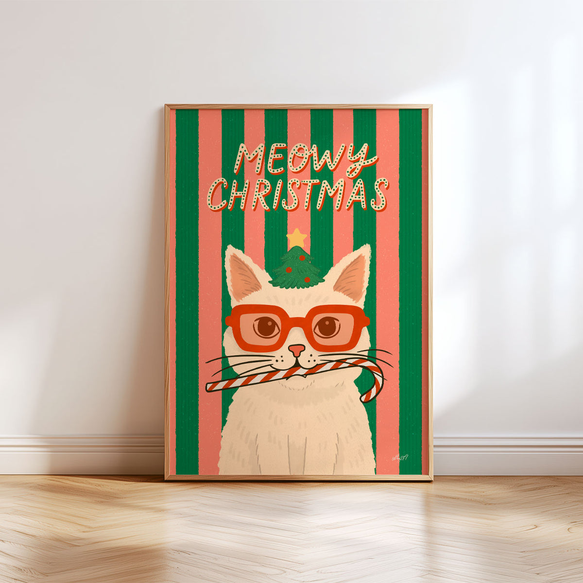 Meowy Christmas Poster
