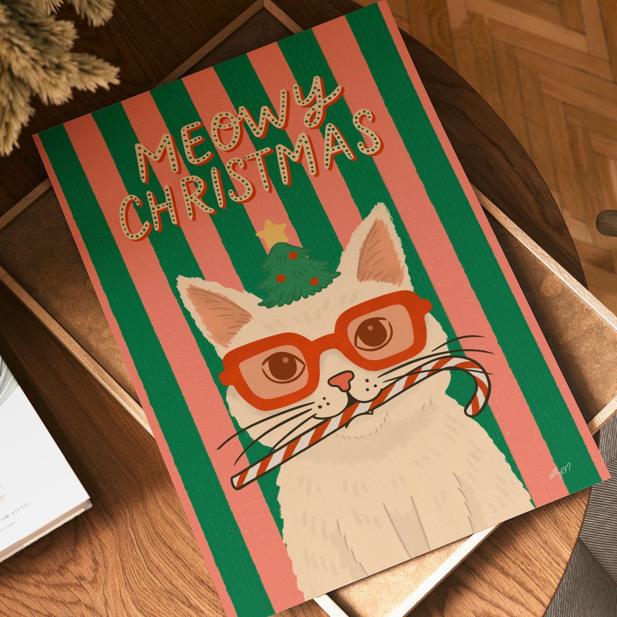Meowy Christmas Poster