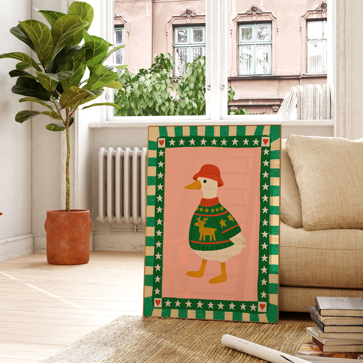 Christmas Duck Poster
