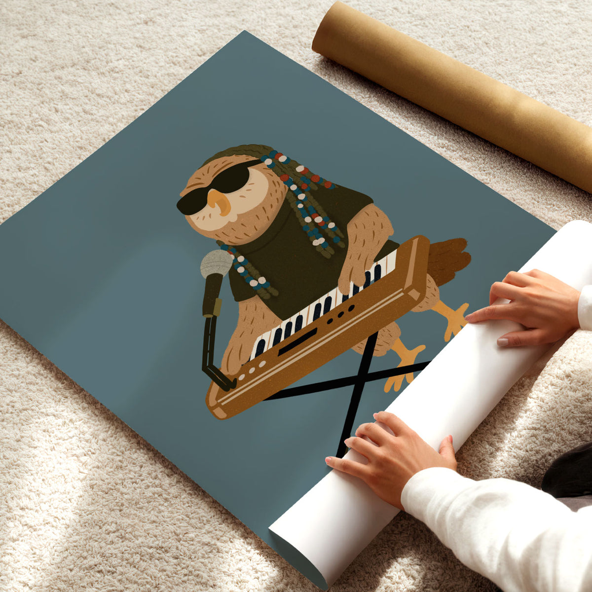 Keyboard Owl Poster