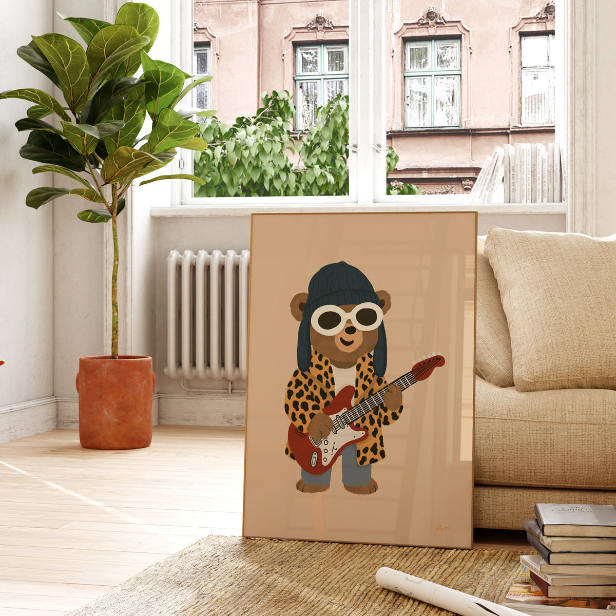 Grunge Bear Poster