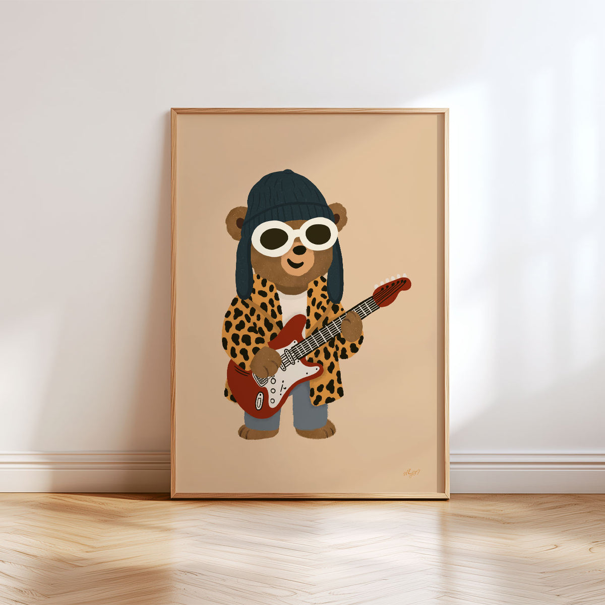 Grunge Bear Poster