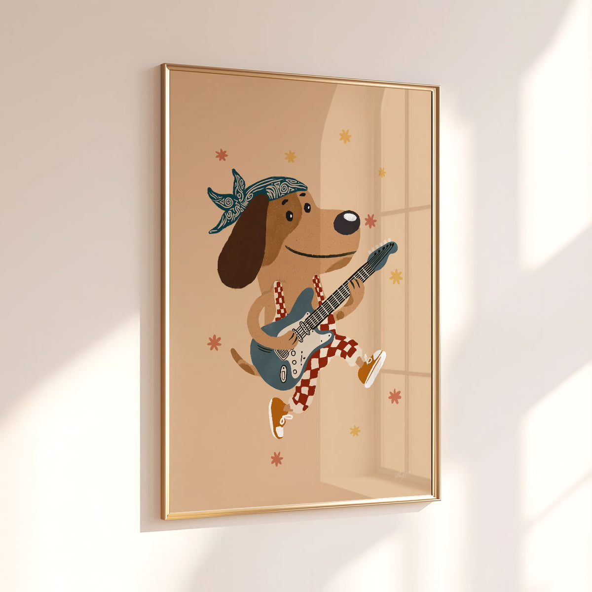 Rocker Dog Bandana Poster