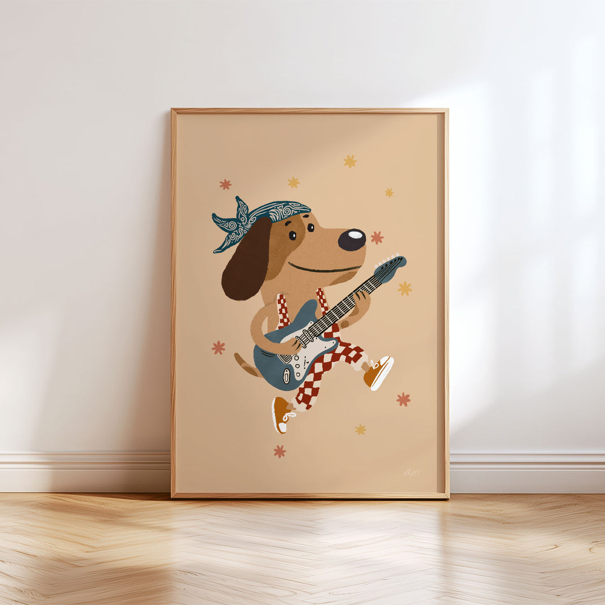 Rocker Dog Bandana Poster