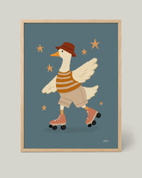 Poster Rollschuh-Gans