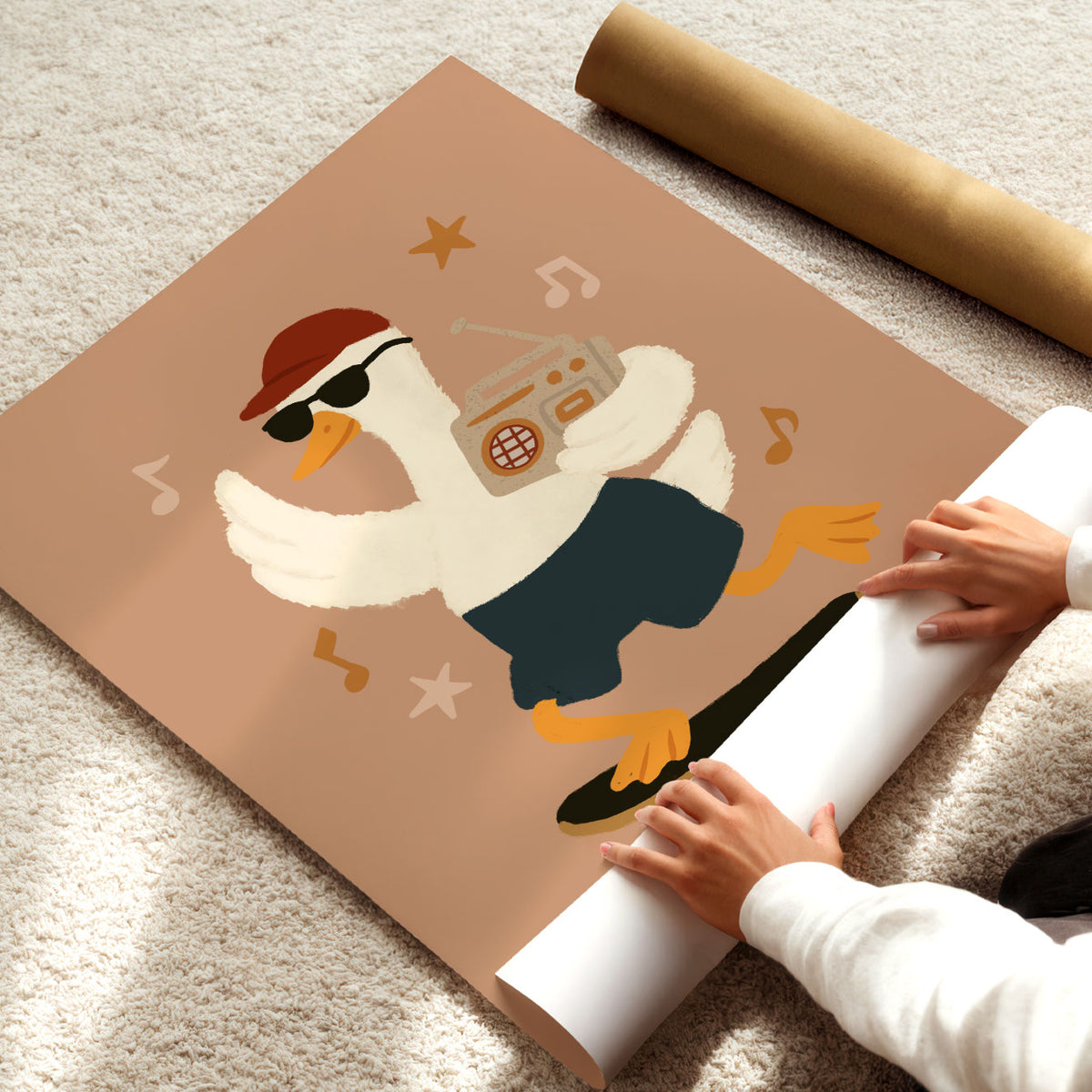Skate Radio Goose Star Poster
