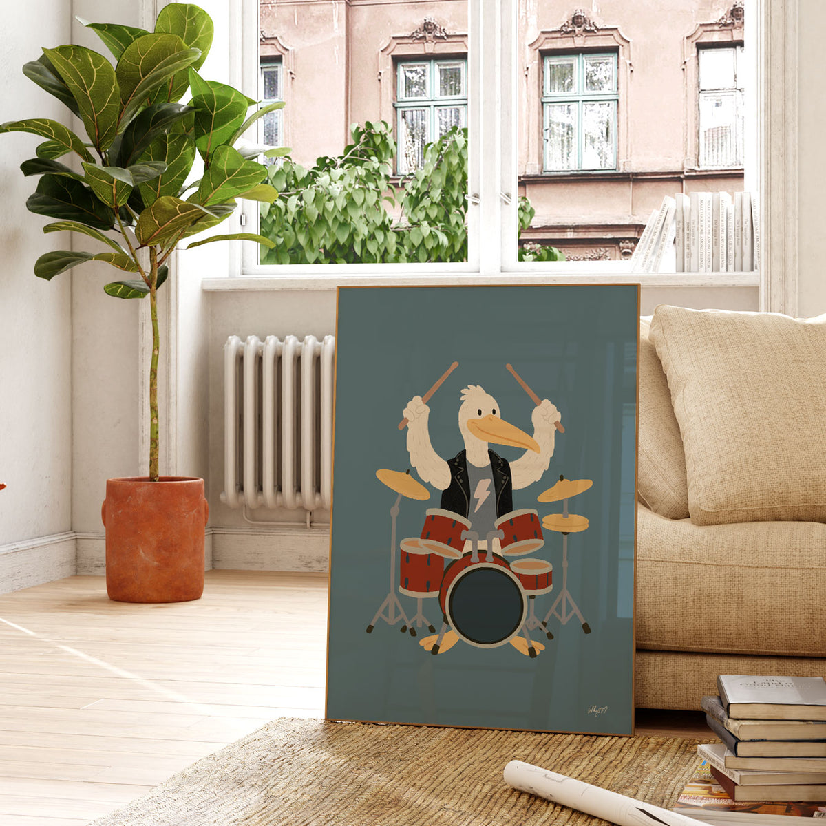 Drummer Pelican Poster