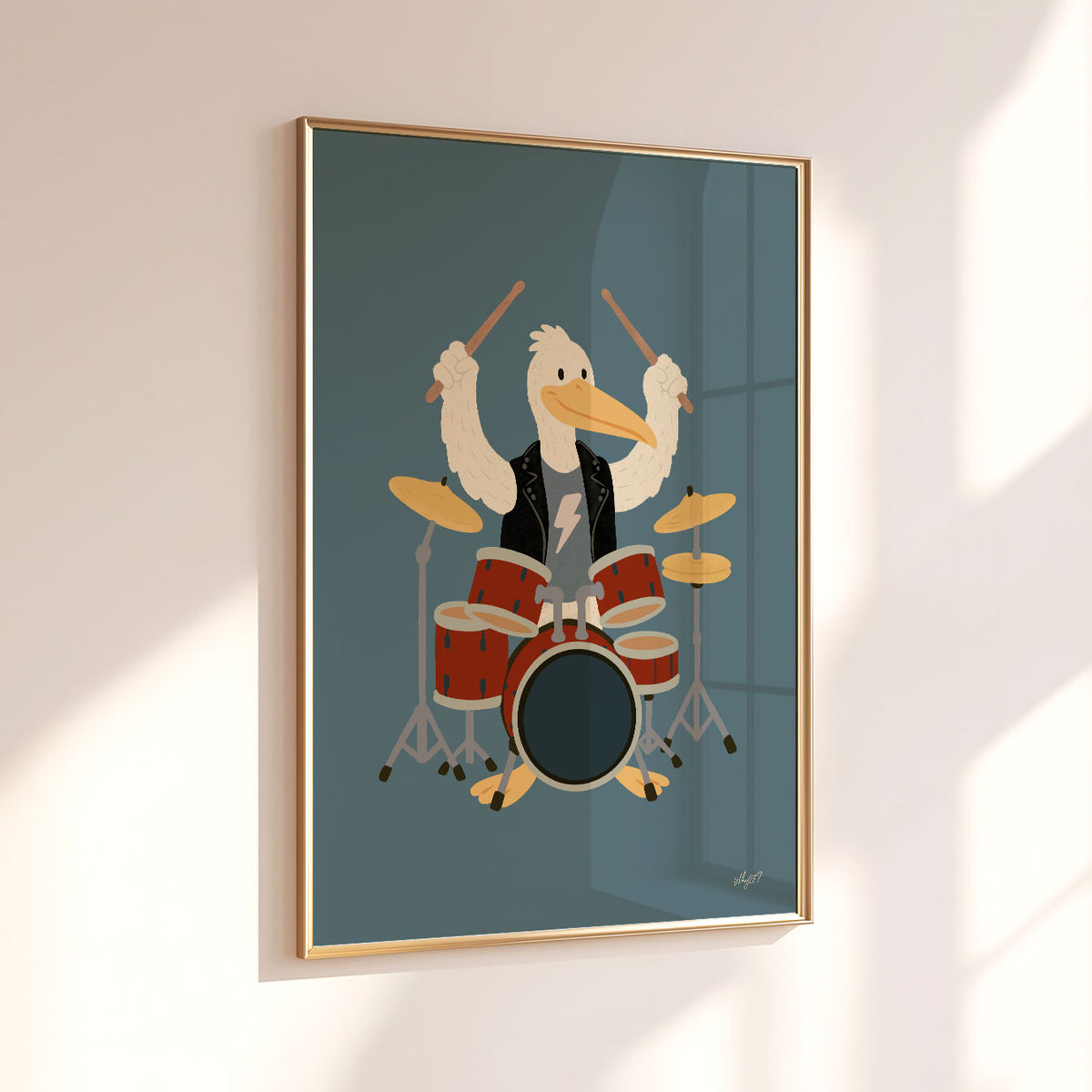 Drummer Pelican Poster