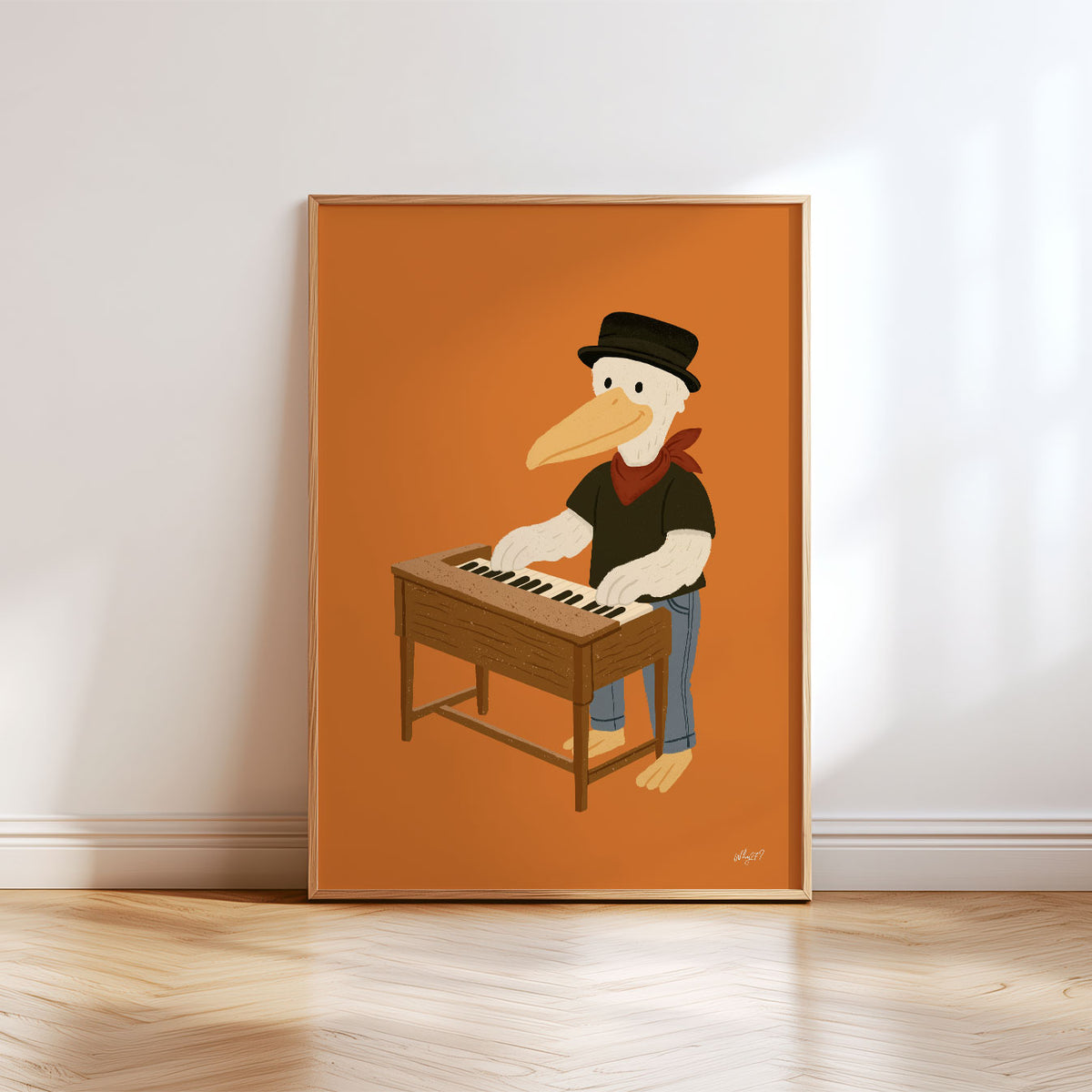 Pianist Pelican Poster
