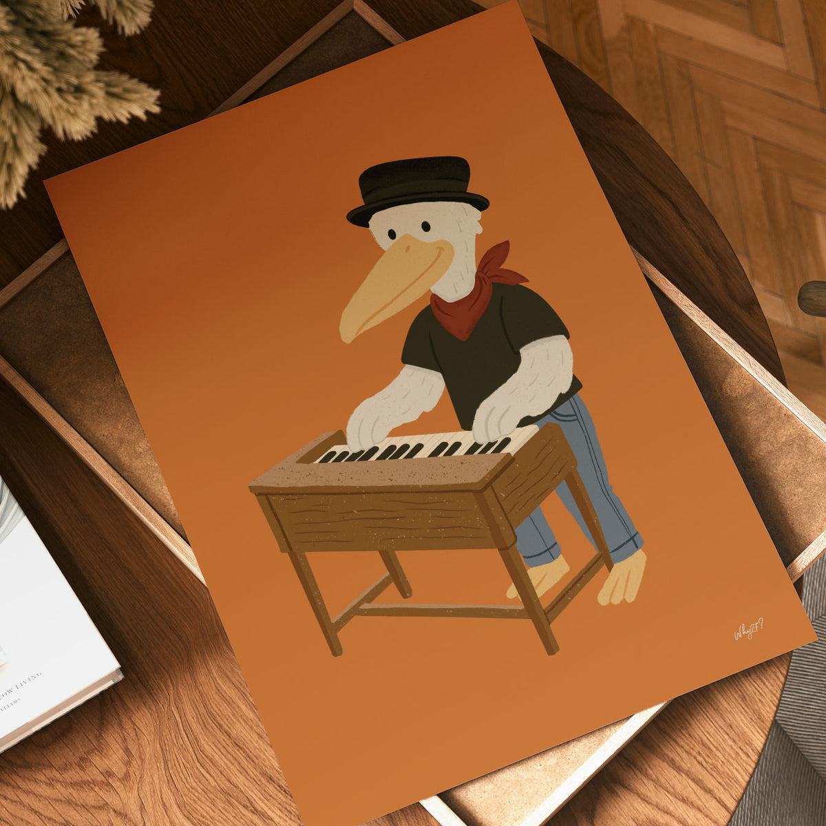 Pianist Pelican Poster