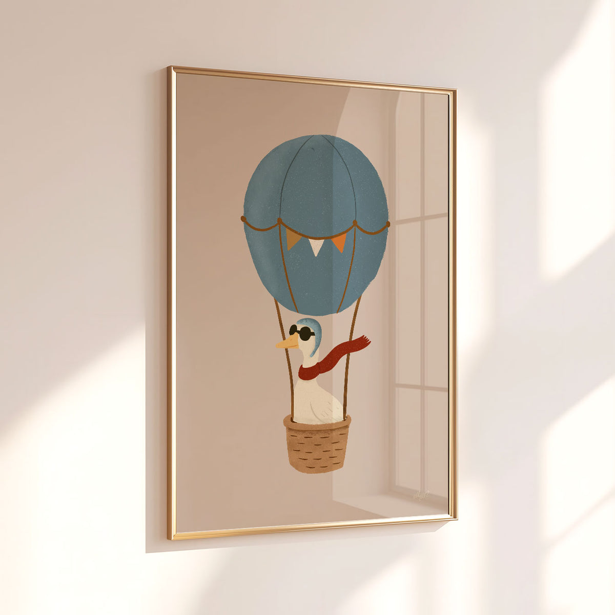 Goose Hot Air Balloon Poster