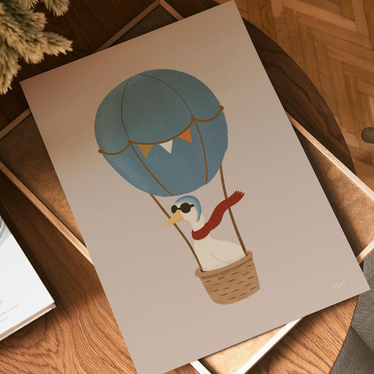 Goose Hot Air Balloon Poster