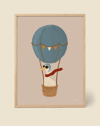 Gans im Heißluftballon Poster