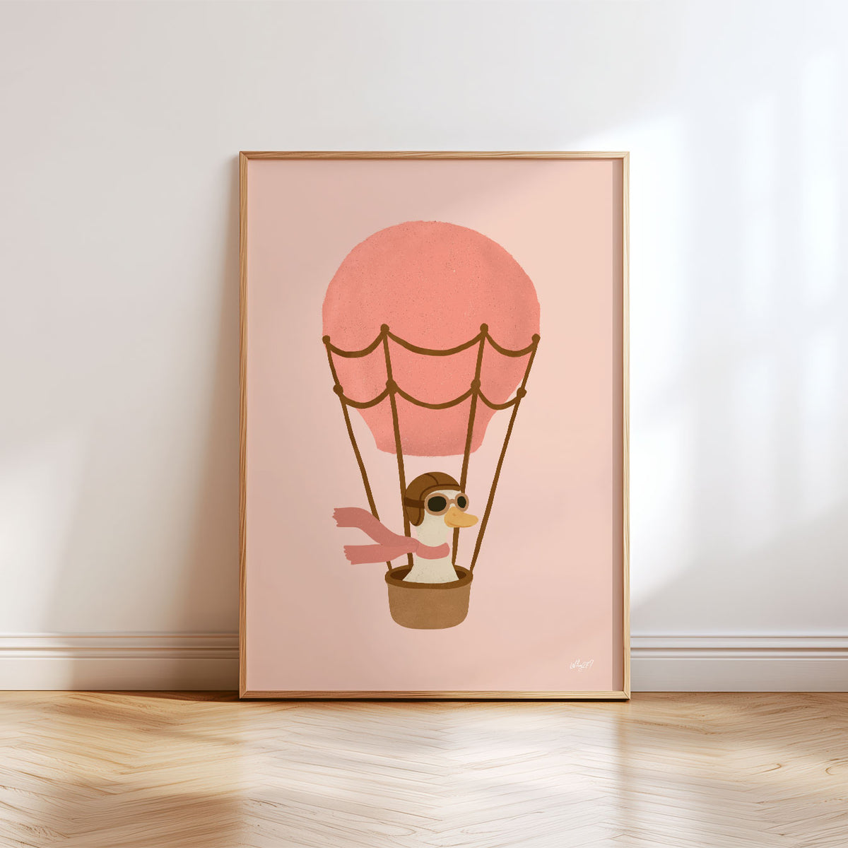 Goose Balloon Pink Poster